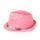 Letní klobouk s kytičkami růžový