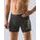 Pánské boxerky s delší nohavičkou, delší nohavička, šité, s potiskem 74083P - černá dunaj