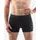 Pánské boxerky s kratší nohavičkou, kratší nohavička, šité, jednobarevné Eco Bamboo 73126P - černá