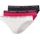 Dámské kalhotky TOMMY HILFIGER Essentials 3pack bikini modrá/červená/bílá