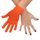 Vlněné rukavičky oranžové