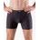 Pánské boxerky delší nohavička, šité 74167P - černá šedá
