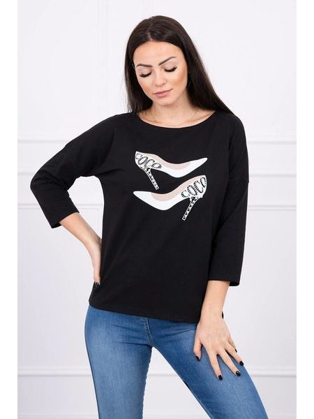 Tričko s potiskem bot, černá S/M - L/XL