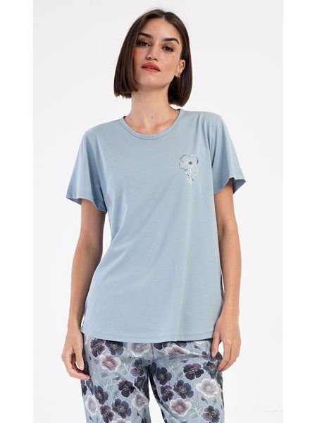 Dámské pyžamo kapri Agnes - šedá