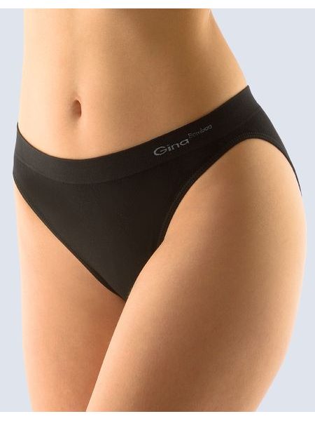 Dámské kalhotky bezešvé GINA Bamboo PureLine 00018P - černá
