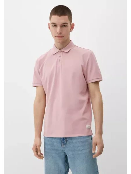 Pánská polokošile s krátkým rukávem s.Oliver růžová