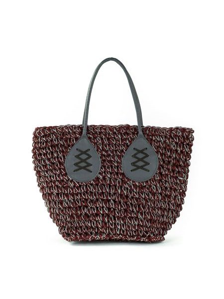 Kabelka – košík v melanžových barvách