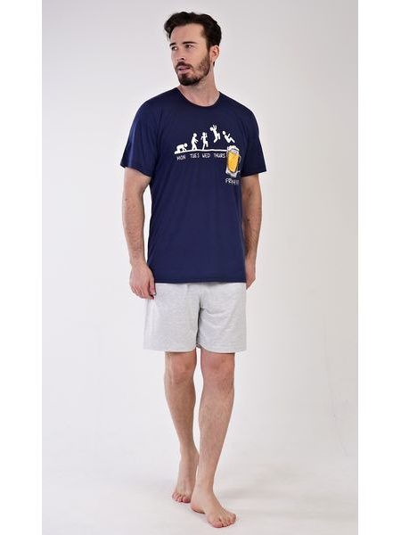 Pánské pyžamo šortky Filip - tmavě zelená