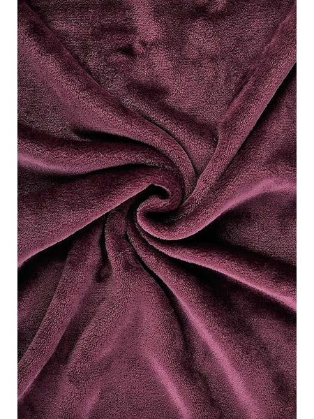 Dámský dlouhý župan s kapucí FLORA vínová