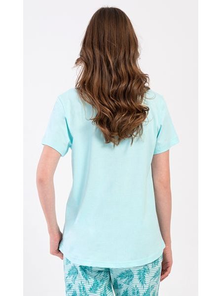 Dámské pyžamo kapri Simona - mentolová