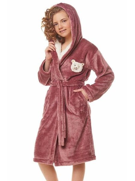 Dívčí župan Elsa tmavě starorůžový