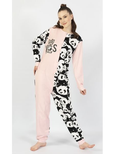 Dámský overal Good vibes - světle růžová