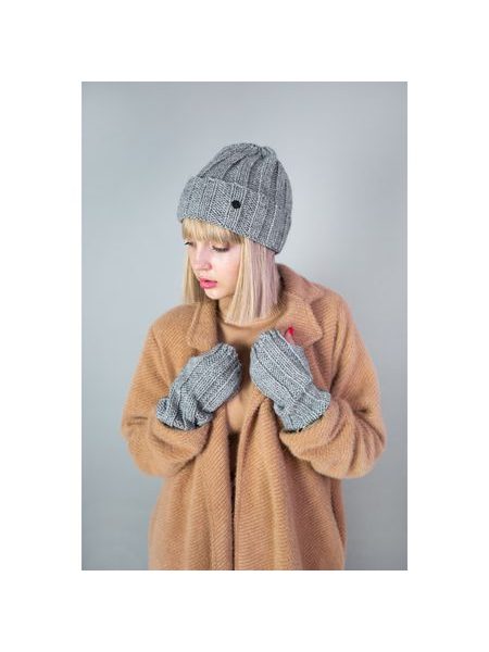 Čepice, rukavice - šedá