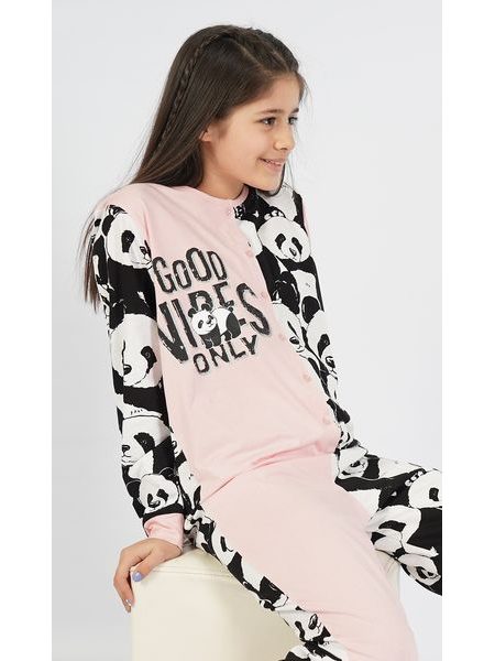 Dětský overal Good vibes only - černá