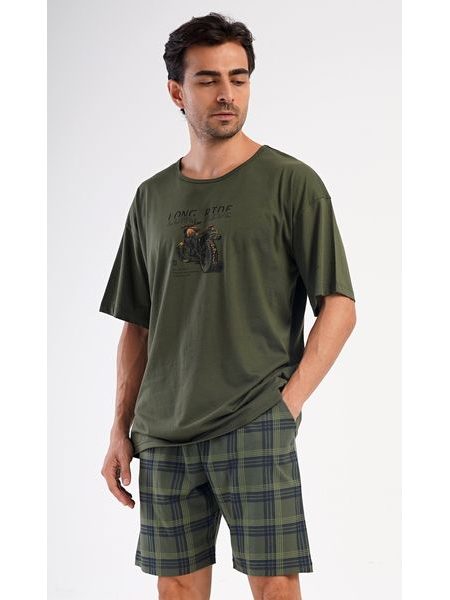 Pánské pyžamo šortky David - khaki