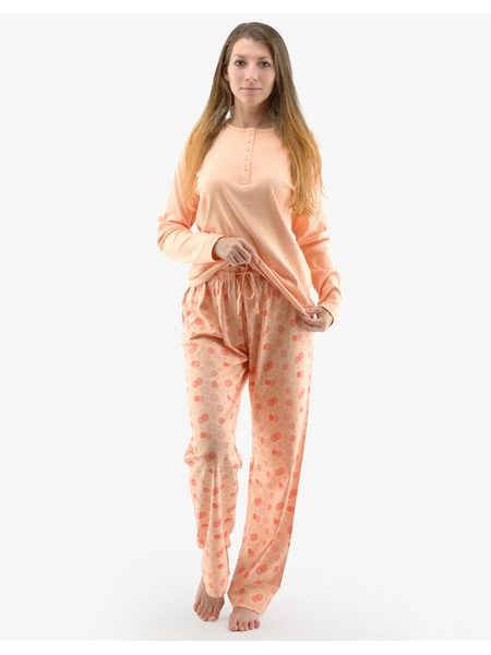 Dámské dlouhé pyžamo s knoflíčky 19143P - lichi jaspis