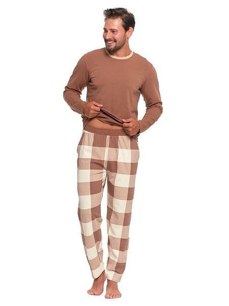 Pánské pyžamo Choco hnědé