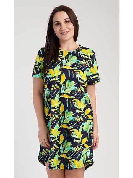 Dámská noční košile s krátkým rukávem Paulína - zelená