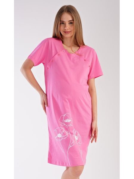 Dámská noční košile mateřská Leontýna - lososová