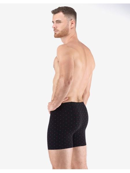 Pánské boxerky delší nohavička, šité, s potiskem 74173 - černá martini