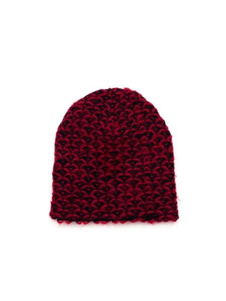 Čepice - beanie vínová