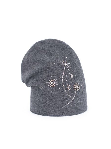 Čepice s korálky béžová