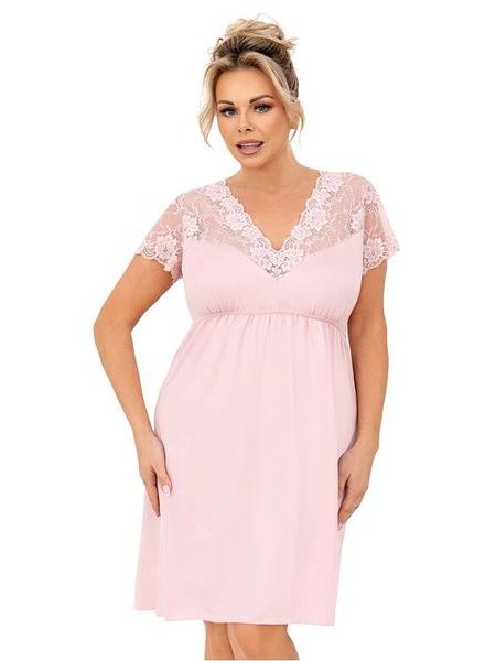 Noční košilka Livia plus size růžová