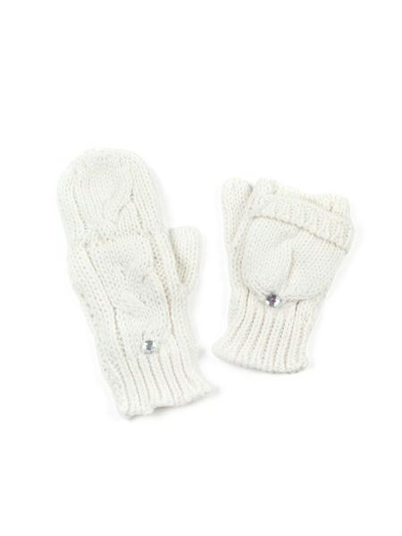 Bílé palcové rukavičky
