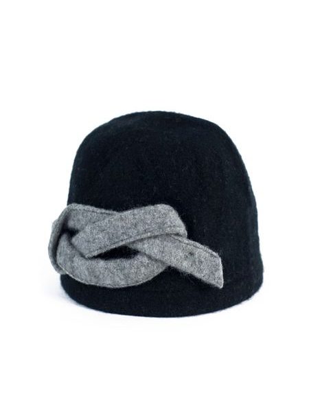 Klobouk Uroboros vlněný černý