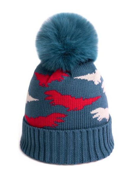 Dinousauří čepice - modrá