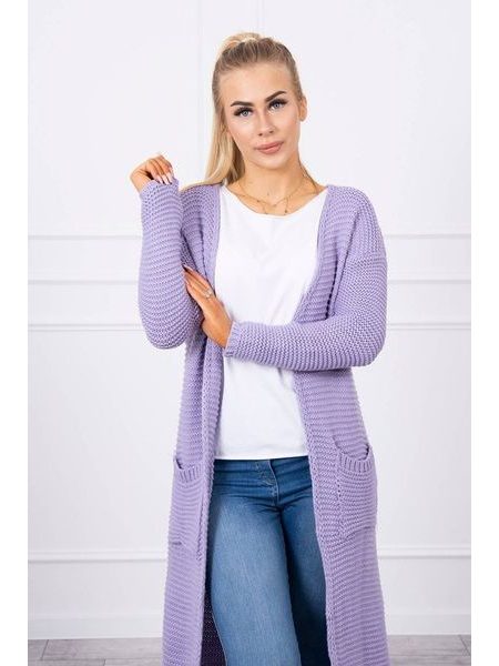 Cardigan s kapsami, fialová