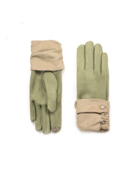 Elegantní rukavice s knoflíčky růžové