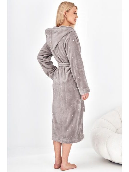 Dámský župan Dolly šedý s puntíky