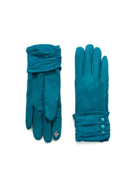 Elegantní rukavice s knoflíčky červené