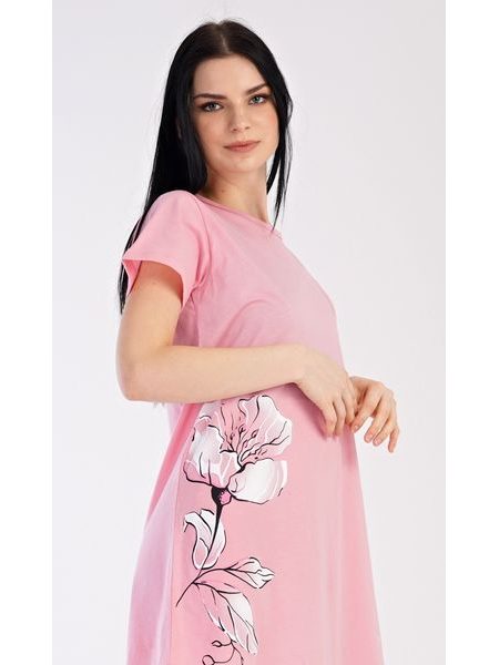 Dámská noční košile s krátkým rukávem Nicolette - světle lososová