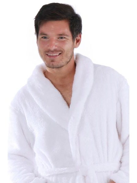 Unisex župan se šálovým límcem Lilly classic smetanová