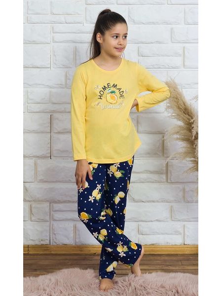 Dětské pyžamo dlouhé Alice - žlutá