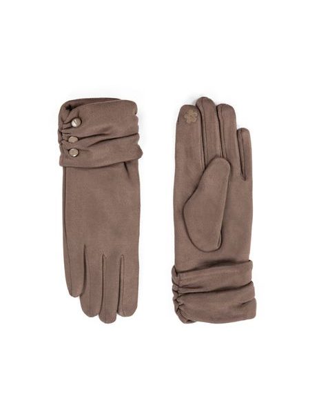 Elegantní rukavice s knoflíčky růžové