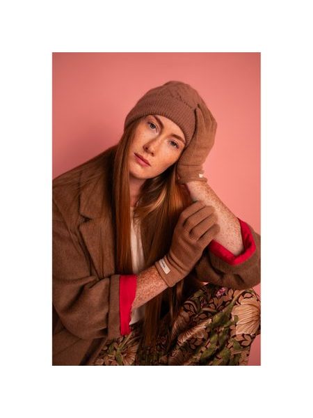 Angorská čepice - světlešedá