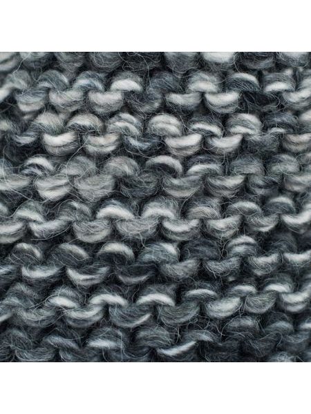 Set pletené čepice se šátkem černá melanž