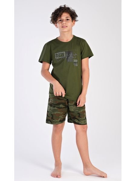 Dětské pyžamo šortky Raw - khaki