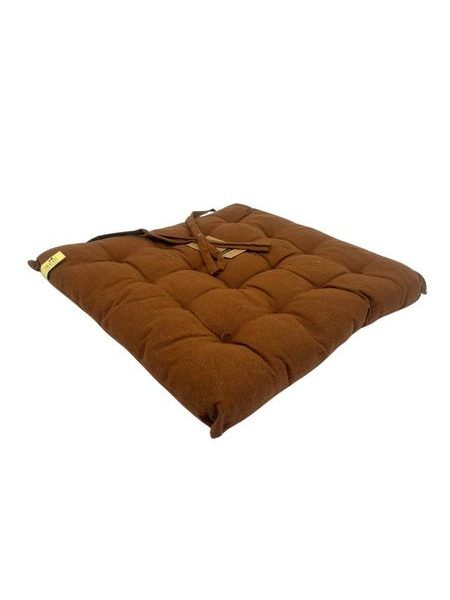 HOME ELEMENTS Podsedák prošívaný, 40 x 40 cm, brown, pratelný