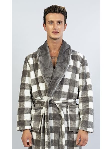 Pánský župan se šálovým límcem Patrik - šedá