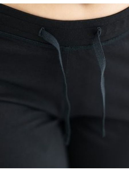 Dámské kalhoty dlouhé pyžamové, šité, bokové, jednobarevné 19149 - černá