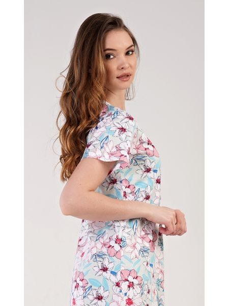 Dámská noční košile s krátkým rukávem Ellie - lososová