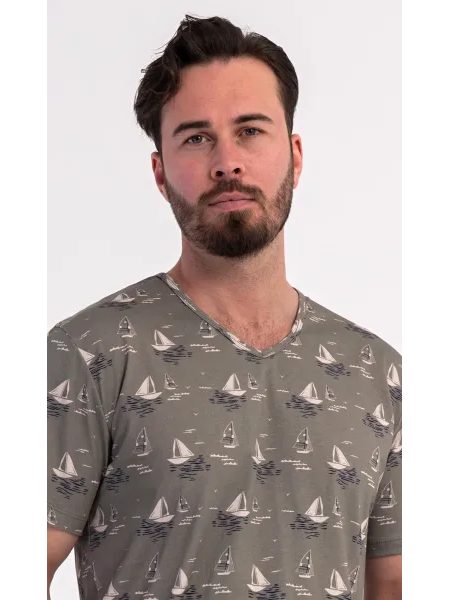 Pánské pyžamo šortky Arny - khaki