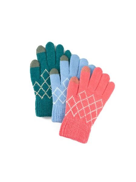 Světle modré rukavice na mobilní telefon