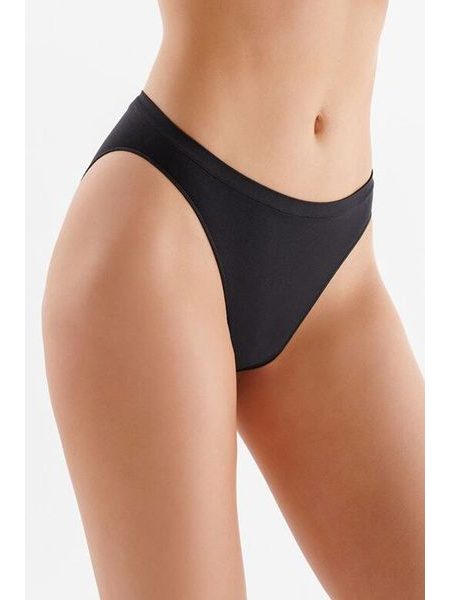 Bezešvé kalhotky Hi-leg briefs černé