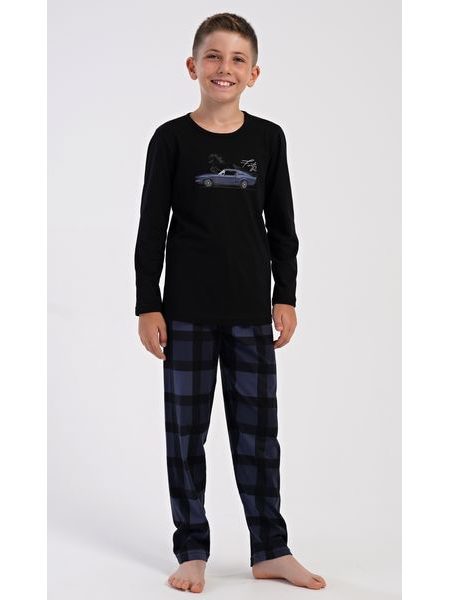 Dětské pyžamo dlouhé Speed - černá