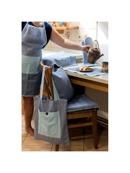 Utěrka, 2 ks, 50 x 70 cm, světle a tmavě modrá